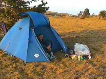 Палатка на яйле у Беседки Ветров